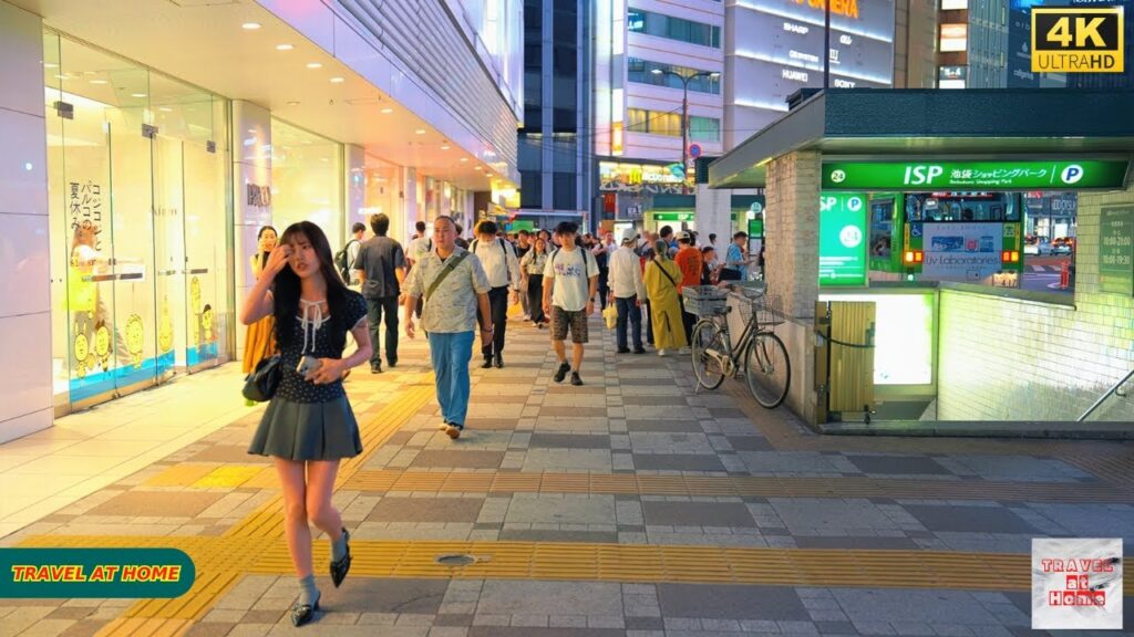 4K HDR Japan travel 2025 | Night Walk in Ikebukuro（池袋）Tokyo Japan | Relaxing Natural City ambience