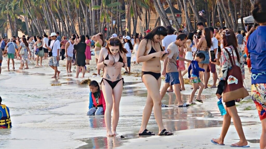 Look! This is Boracay White Beach Walk Busy Saturday