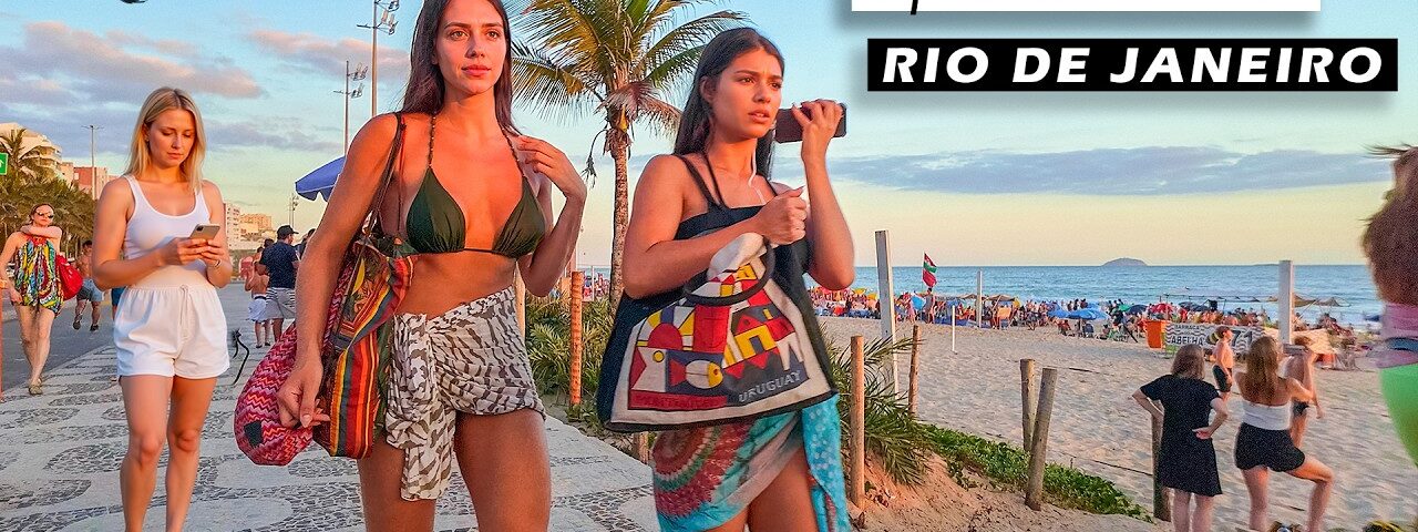 Walking on Ipanema Beach Boardwalk — Rio de Janeiro, Brazil 【 4K UHD 】