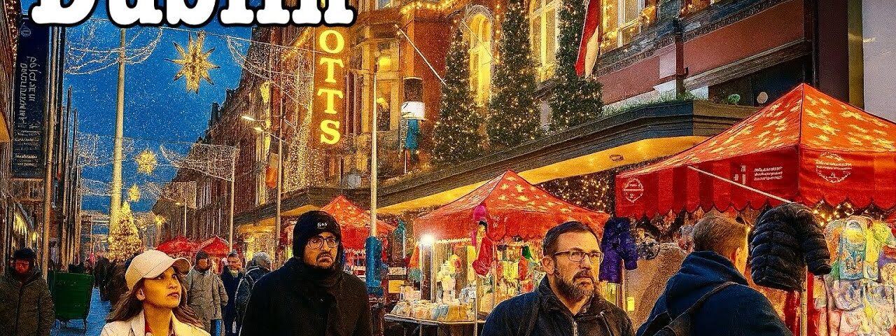 4K Dublin Ireland – Christmas Lights 2025 | Dublin Christmas Markets