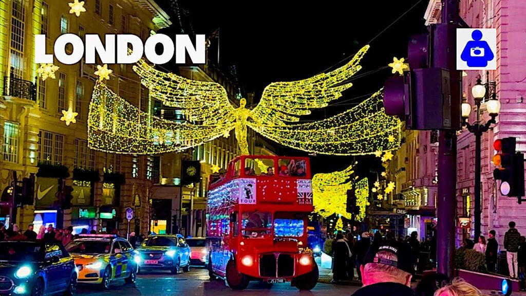 2025 London Walk 🇬🇧 Nightlife, Mayfair Christmas Lights | Central London Night Walking Tour [4K HDR]